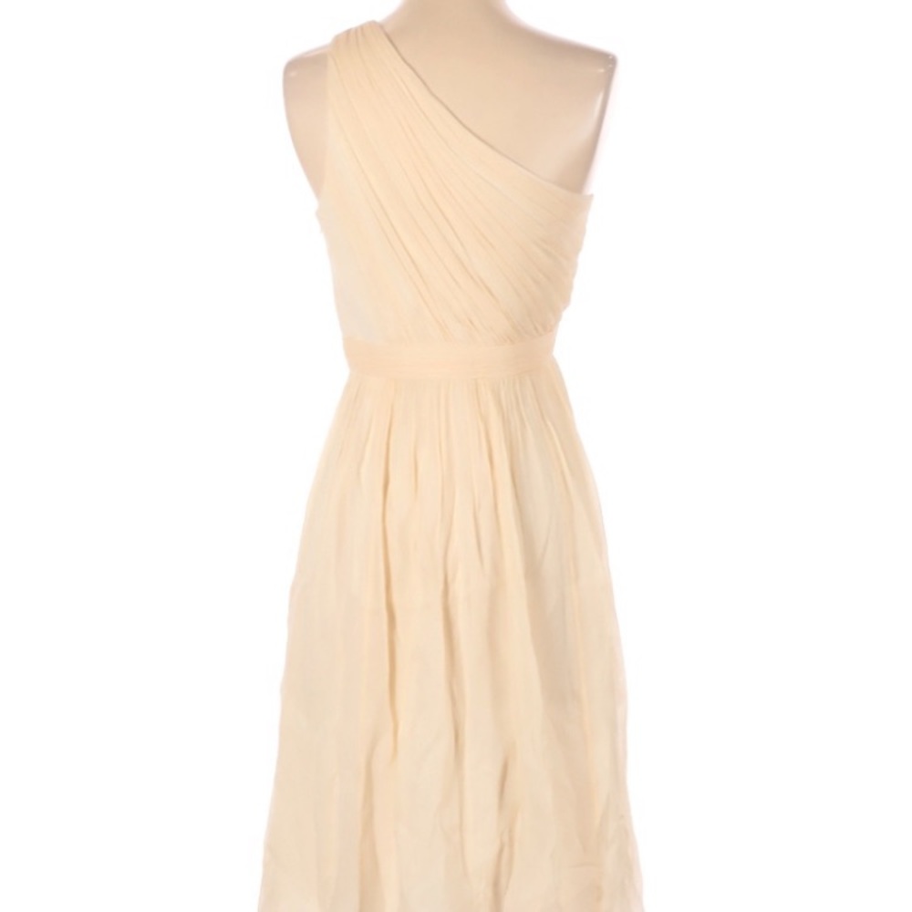 NEW J. Crew Chiffon Silk Kylie Dress Champagne Size 6 Tall (T6) - Picture 2 of 7